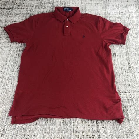 Ralph Lauren Polo red Shirt Adult large blue Pony... - Depop