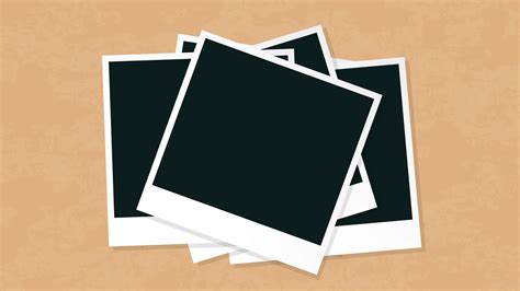 Blank Polaroid Picture Frames Template Wall Fly In Animation Instant ...