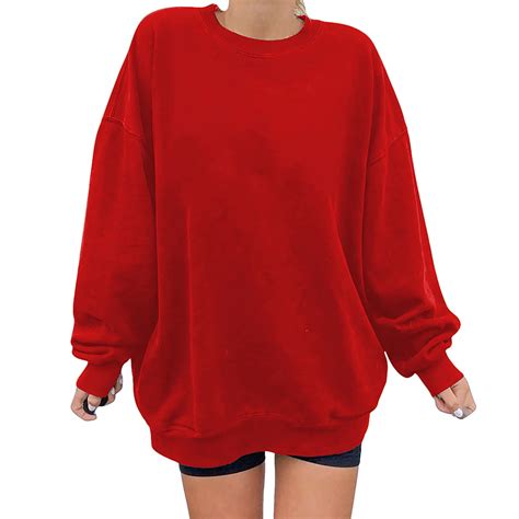 Walmart Women's Soft Large Crewneck Sweatshirt, Long Sleeve Pullover ...