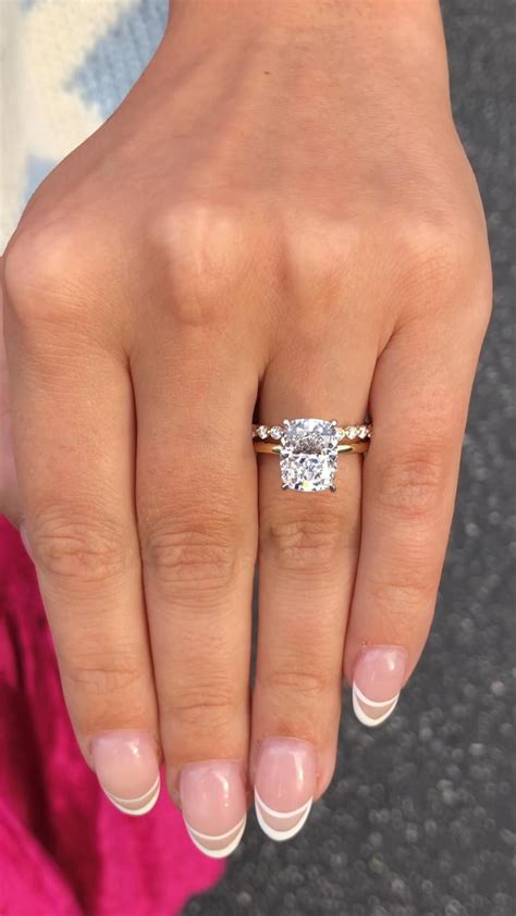 Alma 2 ct elongated cushion cut engagement ring – Artofit