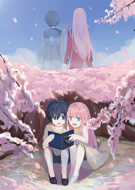 zero two and hiro (darling in the franxx) drawn by chu_dengdeng | Danbooru