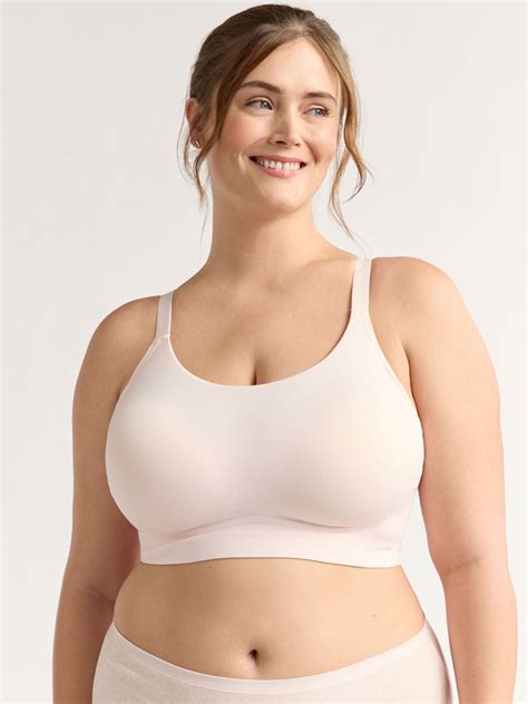 Joyspun Women's & Women's Plus Seamless Scoop Bralette, Sizes 1X-4X ...