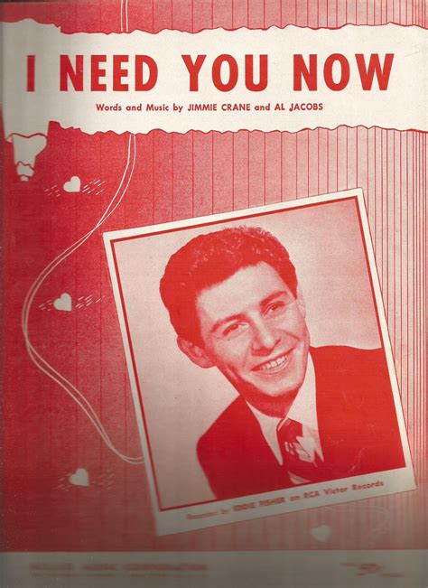 'I Need You Now' by Eddie Fisher peaks at #1 in USA 70 years ago # ...