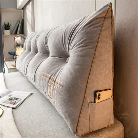 UVCMDUI Headboard Pillow, King Size Triangular Bedside Cushion ...