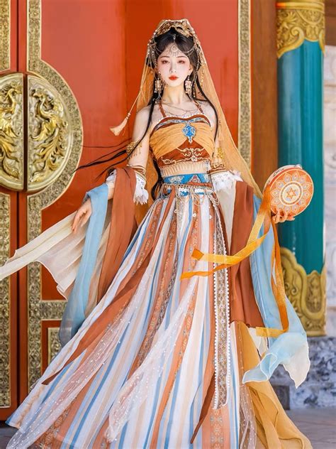 Modern Women Hanfu, Dunhuang Hanfu Dress, Embroidery Hanfu Dress ...