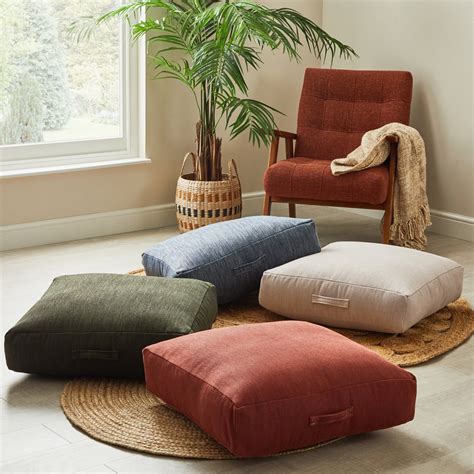 Casual slub natural floor cushion – Artofit