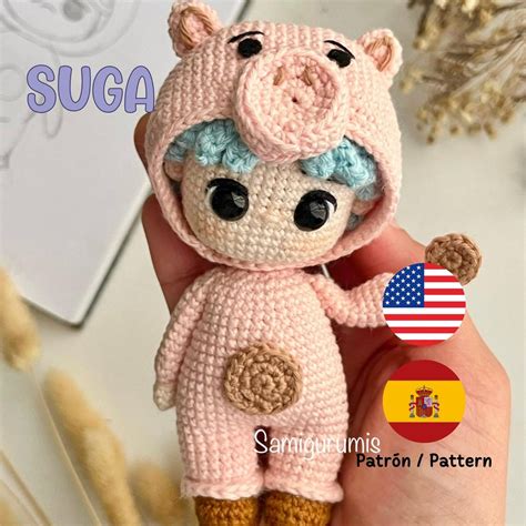 Crochet Doll Pattern, SUGA, Amigurumi, Pig Costume, Bts, K-pop, Hamm ...