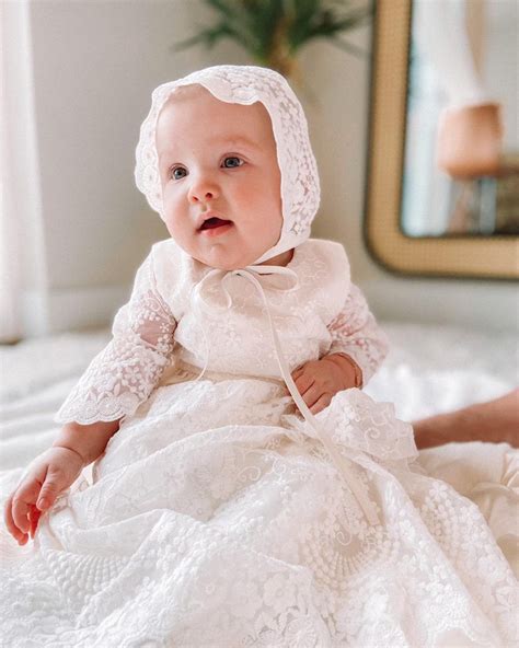 Lace Baptism Dress: White Christening Gown, Blessing Outfit - Etsy