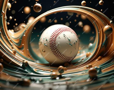 Premium AI Image | A baseball a dramatic epic photograph in motion on ...