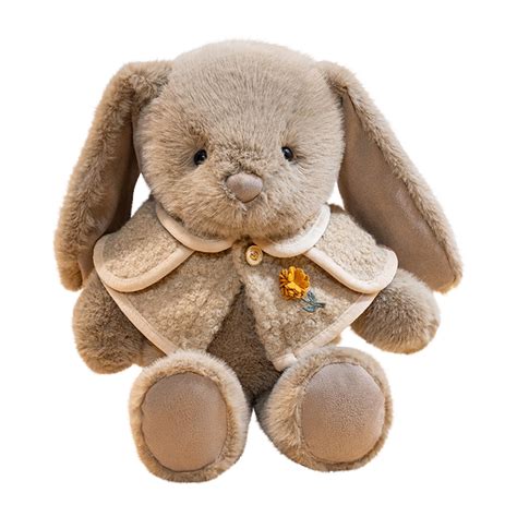 Adorable Plush Bunny Stuffed Animal Toy with Pink Cape Soft Cuddly ...