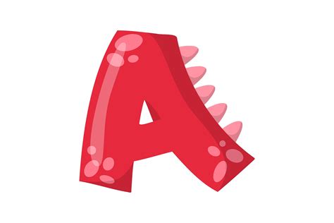Alphabet Letter a in Dinosaur Font Vecto Graphic by pch.vector ...
