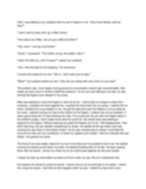 SOLUTION: Sex story sitting on my son s lap - Studypool