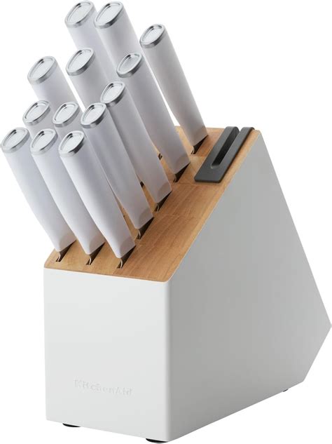 Amazon.com: KitchenAid Classic Slim Knife Block Set with Built-In Knife ...