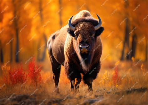 Premium AI Image | A bison is a large bovine in the genus Bison
