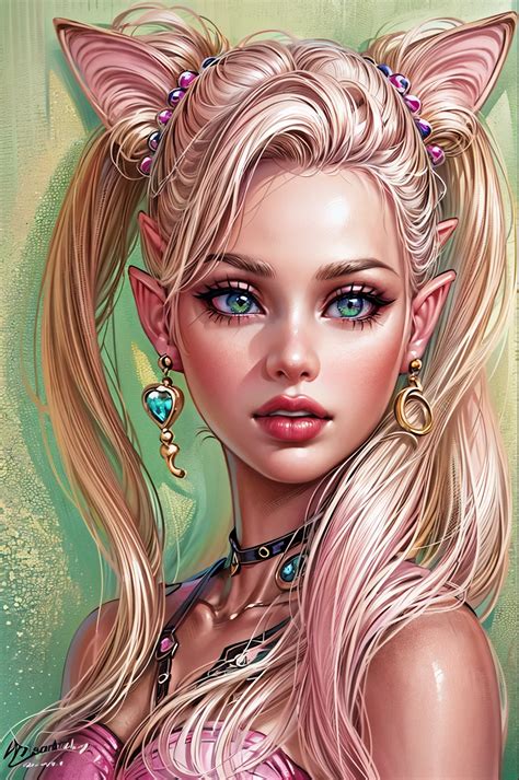a pin up picture of goth (Elf: 1.4) (Live like Barbie: 1.5) as a ...