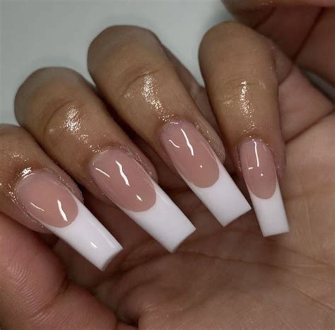 TheeHijabiNailRoom | French tip acrylic nails, Long square acrylic ...