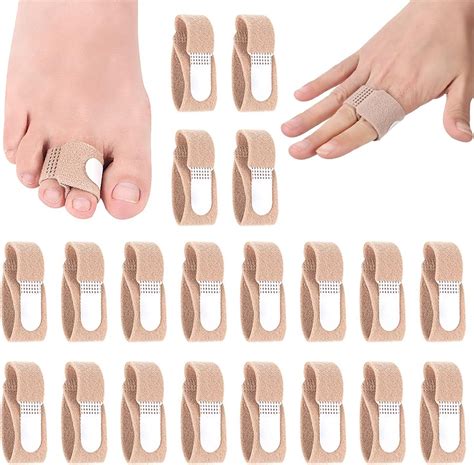 Reusable Finger Splint Buddy Tape, Non-Slip Fabric Toe Corrector For Overlapping Toes, 20 Pack ...