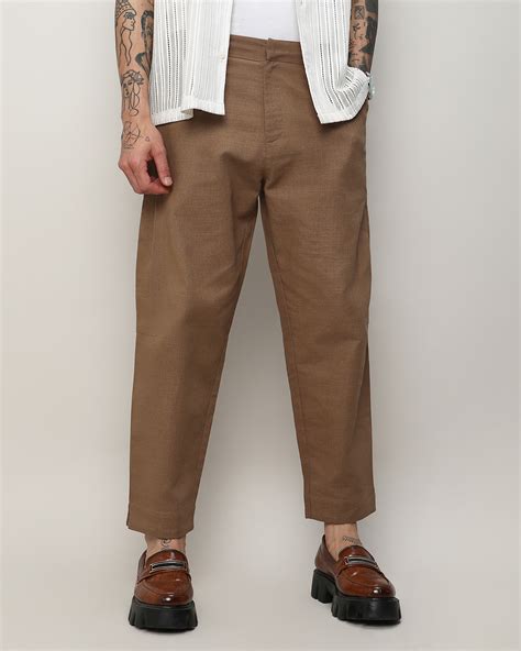 Buy Men's Tan Brown Pants Online at Bewakoof