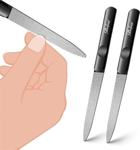 Amazon.com : BALUCA Stainless Steel Diamond Nail File for Natural ...