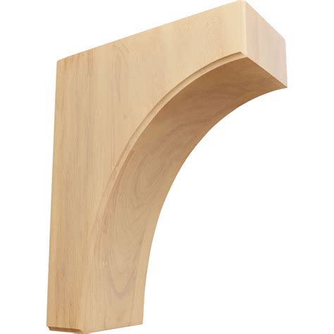 Ekena Millwork 3 1/2"W x 8"D x 10"H Clarksville Bracket, Red Oak ...