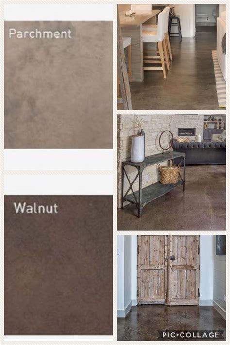 Medium-Dark Brown Stained Polished Concrete Floors