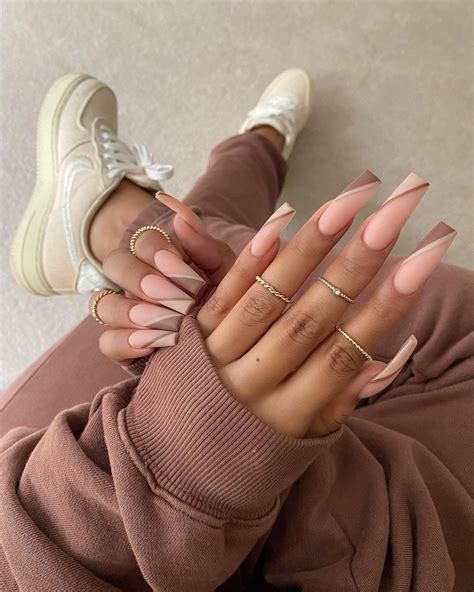 40+ Stunning Nude Nail Designs | The Best Nail Ideas | Brown nails, Gel nails, Brown acrylic nails