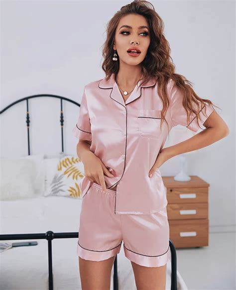 Womens Satin Silk Pajamas Set Luxury Silk Pajamas Lady - Etsy