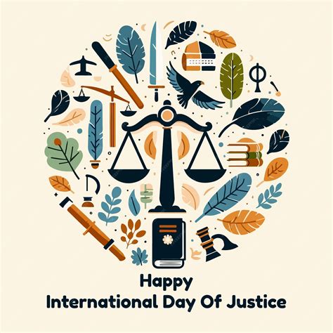 Premium Vector | Happy International Day Of Justice Greetings Vector