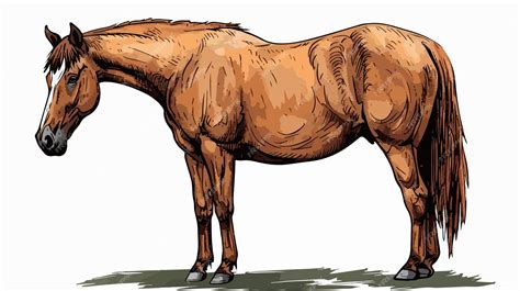 Handdrawn Horse Farm Animal Vector Illustration | Premium AI-generated ...