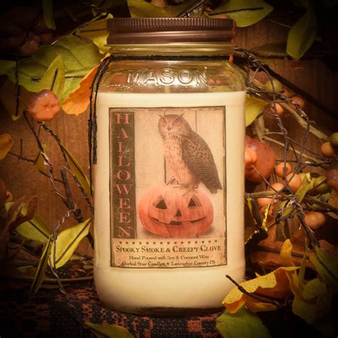 Spooky Smoke and Creep Clove Mason Jar Candle-24 oz - Herbal Star Candles