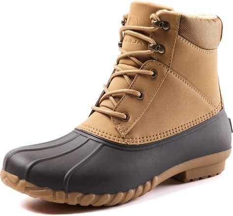 Amazon.com | ALEADER Mens Duck Boot | Waterproof Shell | Fur Lined ...