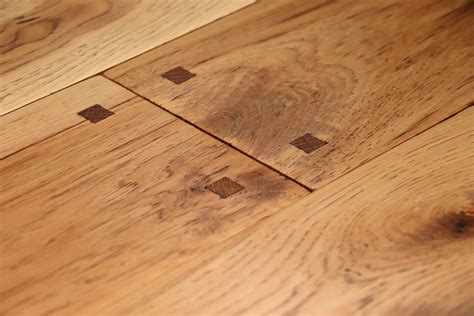 Wide Plank Hickory Flooring with Flush Pegs and Hard Wax Oil Finish ...