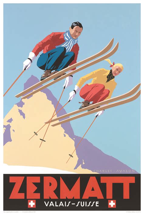 Vintage Zermatt Ski Poster