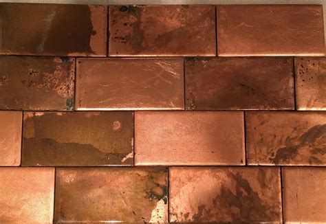Copper Ceramic Tiles - Etsy | Copper tiles, Copper kitchen backsplash ...