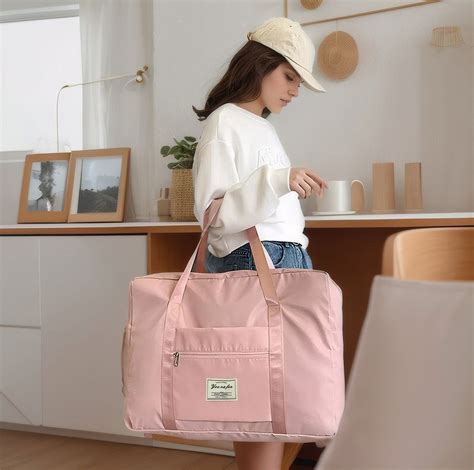 Travel Duffel Bags for Women, Overnight Bag 14x17x6 Inch, Foldable ...