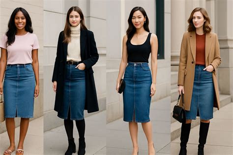 15 Denim Pencil Skirt Outfit Ideas for Every Season and Occasion