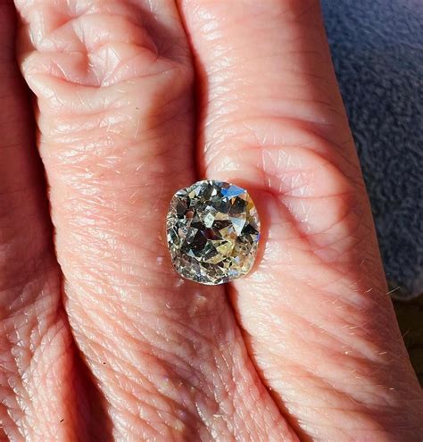 Antique 3 Ct Cushion/old Mine Cut Natural Diamond - Etsy