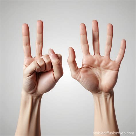 Hands with Four Fingers and a Thumb | Stable Diffusion Online