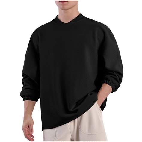 Aursykel Men's Big and Tall Sweatshirts Casual Comfort Sweatshirt Long ...
