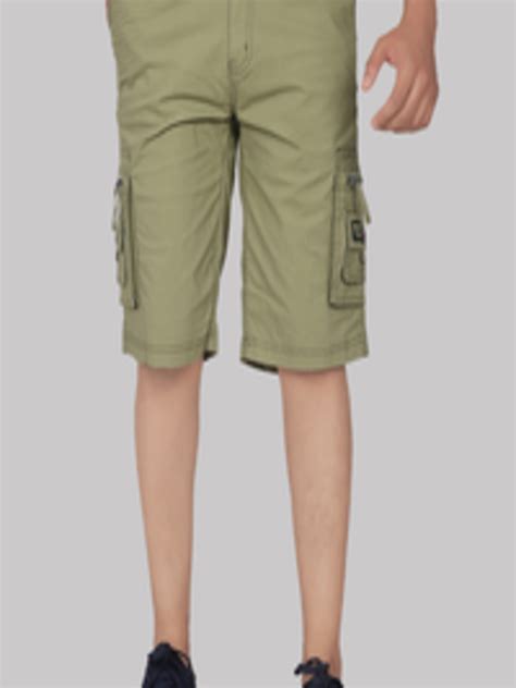 Buy AEROCRAFT Men Olive Green Regular Fit Cargo Shorts - Shorts for Men ...