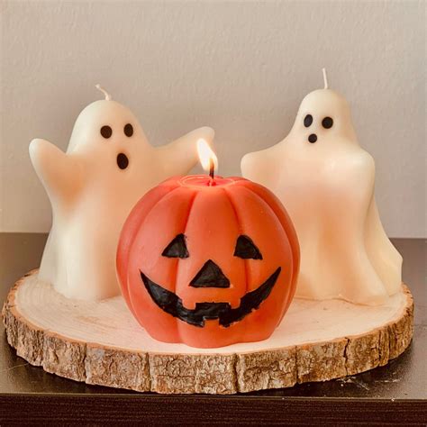Spooky Pumpkin Candle Halloween Candles Pumpkin Pie Halloween ...