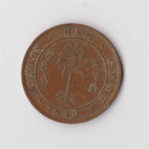 CEILONAS 1 CENT 1942 KM # 111a VF | Šri Lankos monetos | Monetos | WWW ...