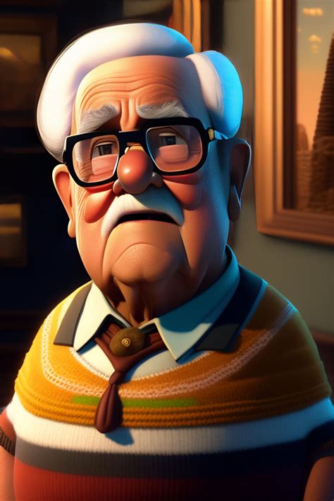 Lexica - Carl Fredricksen the old man from up movie at pyramids, pixar ...