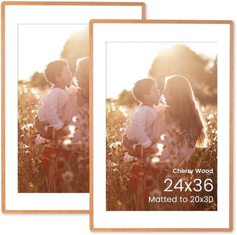 Amazon.com - Acovy 24x36 Poster Frame, Solid Cherry Wood 24 x 36 Frame ...