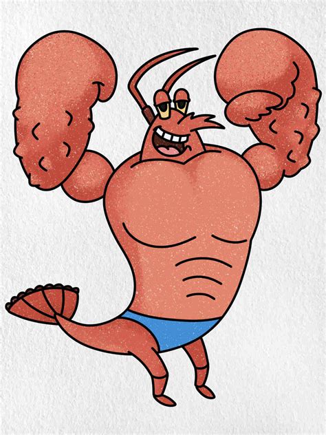 Lary Lobster Drawing Easy Larry The Lobster Drawing | TikTok