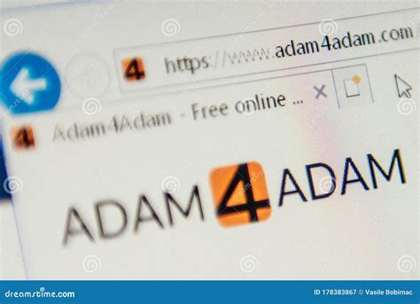Adam4Adam.com Web Site. Selective Focus. Editorial Photography - Image ...