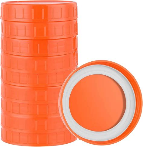 Amazon.com: Plastic Mason Jar Lids,8PCS Regular Mouth Canning Jar Lids ...