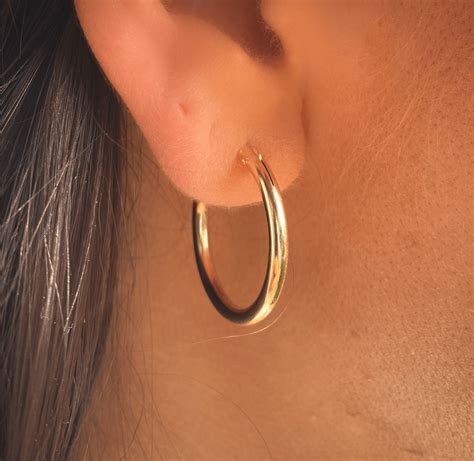 14K Gold Hoop Earrings l Gold Earrings l Dainty Gold Hoops – Jewellery Hut