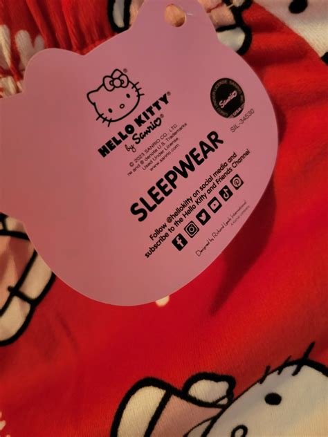 Sanrio Hello Kitty Sleepwear Sz.M Pajama Pant Red/Pink bow Soft Comfy ...