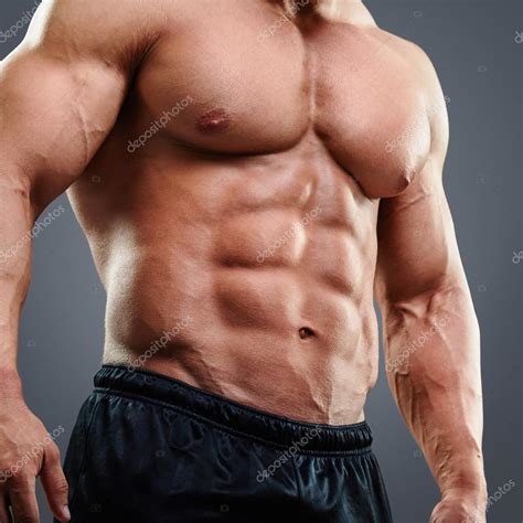 Strained chest and abs. Stock Photo by ©kegfire 97586502
